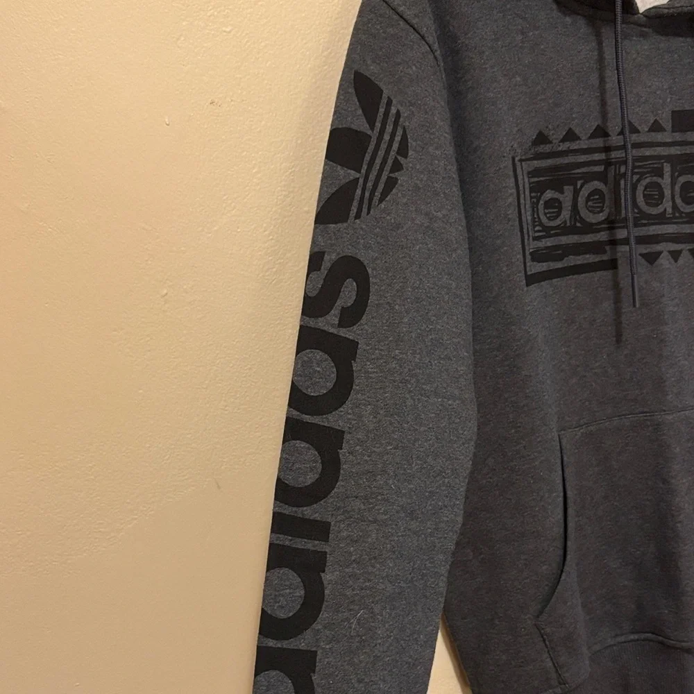 Adidas Men's Charcoal Gray Hoodie